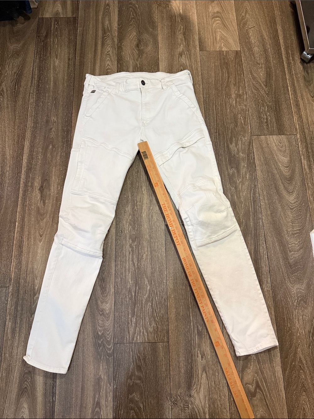 G-Star RAW Rackam 3D Skinny Jeans Men’s 33x32 White Stretch $230